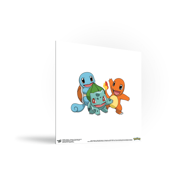 Gallery Pops Pokemon - Bulbasaur, Charmander, Squirtle Wall Art, Unframed Version, 12" x 12" Gallery Pops Pokemon - Bulbasaur, Charmander, Squirtle Wall Art, Unframed Version, 12" x 12"
