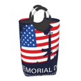 thumbnail image 2 of KLL Memorial Day Laundry Hamper,Large Canvas Fabric Lightweight Storage Basket Toy Organizer Dirty Clothes Collapsible Waterproof, 2 of 6
