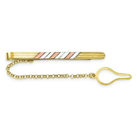 Sterling Silver Polished Vermeil Tie Bar