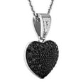 thumbnail image 2 of Dazzlingrock Collection 0.60 Carat (ctw) Round Black & White Diamond Heart Pendant for Women with 18 Inch Silver Chain in 925 Sterling Silver, 2 of 6