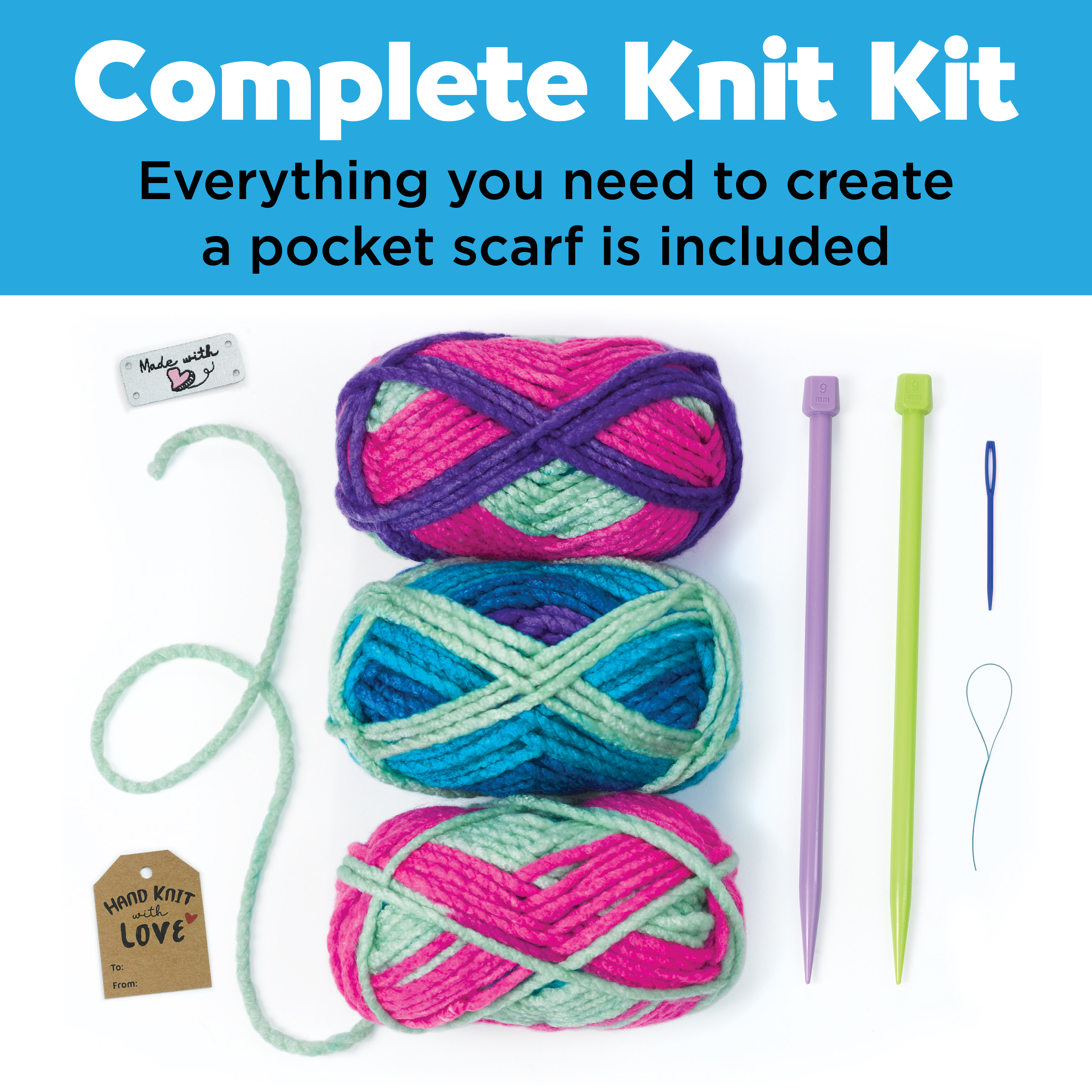 Creativity for Kids Learn to Knit Pocket Scarf Kit photo 4