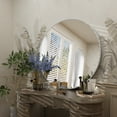 thumbnail image 5 of GODCHAR Round Aluminum Alloy Framed French Cleat Mounted Wall Decor Bathroom Vanity Mirror in Matte silvery 30 inch, 5 of 9