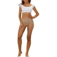 thumbnail image 2 of INSPIRE CHIC Women's Hi-Cut Brief Ribbed High Waist Tummy Control Underwear XL Camel, 2 of 4