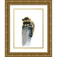 thumbnail image 1 of Shefranov, Olga 11x14 Gold Ornate Wood Framed with Double Matting Museum Art Print Titled - Baby Raccoon, 1 of 4