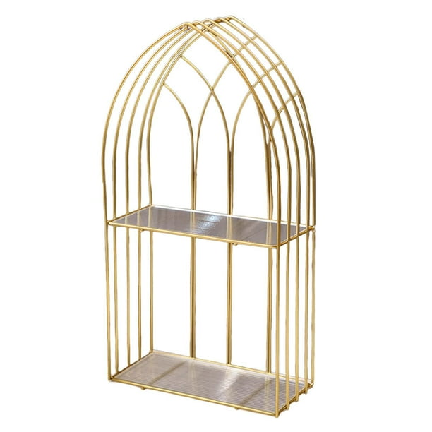 Estante de almacenamiento de hierro para cosméticos, encimera, estuche de baño, tocador de maquillaje, estante de exhibición de postres, organizador niveles