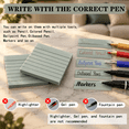 Blue Lined Transparent Sticky Notes Set with Dual-Tip Marker and Index ...