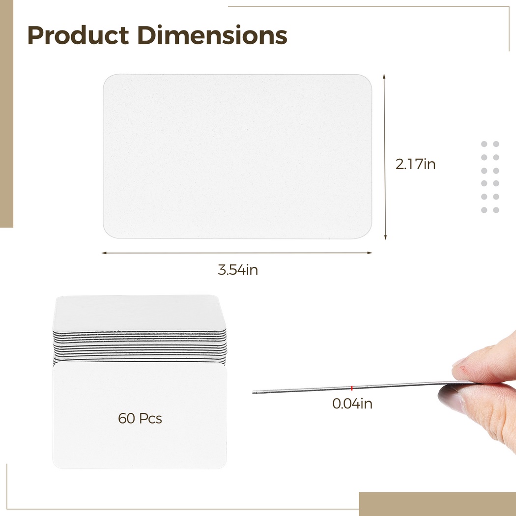 60PCS Sublimation Magnetic Blanks, Blank Magnetic Sublimation Sheets Refrigerator Sublimation Fridge Magnets, Personalized Printable Photos Refrigerator Decoration for Home Kitchen Office