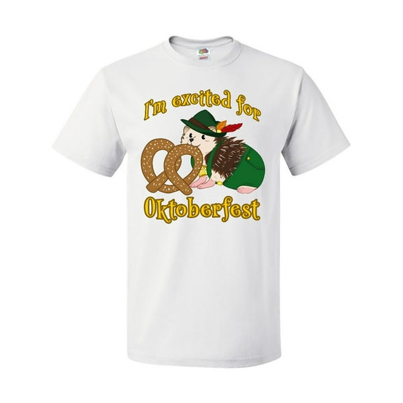 Inktastic I'm Excited for Oktoberfest with Cute Hedgehog T-Shirt