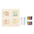 thumbnail image 5 of hengtong Kids Embroidery Puzzle Wooden Lacing Toy Threading Board Dress Up Skills Pattern Butterfly, 5 of 9