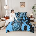 thumbnail image 4 of Castle Fairy Teens Abstract Snake Print Full Size Comforter Sets,Gothic Style Bedding Sets, 4 of 8