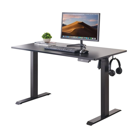 Innoflex Electric Standing Desk, 48x 24 Inches Height Adjustable Desk, Sit and Stand Up, Ergonomic Rising Computer Table with Memory Preset, Black