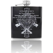6oz Boondock Saints Prayer Vinyl Wrap Stainless Steel Flask