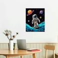 thumbnail image 2 of General Inspirational Wall Art for Outer Space Motivational Canvas Print Astronaut with Planet Creative Picture Framed Artwork 16x20in 16x20in, 2 of 3