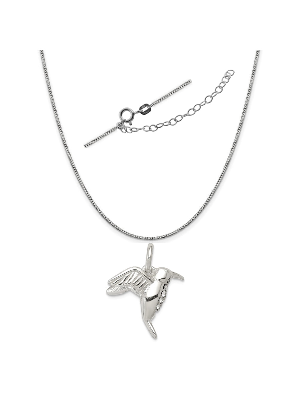 Hummingbird Jewelry Includes 18 Chain Bird Art Hummingbird Jewelry Charm Pendant Necklace Blue Hummingbird 20mm Necklace