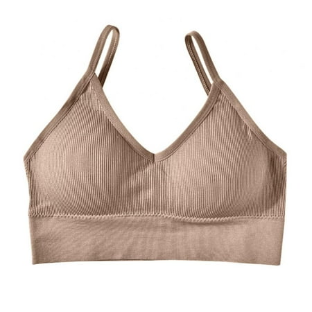 

HULKLIFE Wire Free Padded Bras Womens Scoop Collar Seamless Underwear