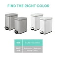 thumbnail image 6 of Qualiazero 1.3 Gallon (5L) Stainless Steel Slim Step-On Trash Can "Twin Pack", Soft-Close Lid, Small Bathroom Garbage Bin Set, Silver, 6 of 11