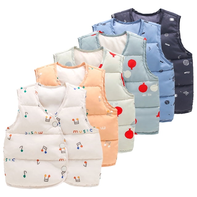 KYAIGUO Gilet Matelassé pour Bébés Garçons, Léger, Sans Manches, Chaud