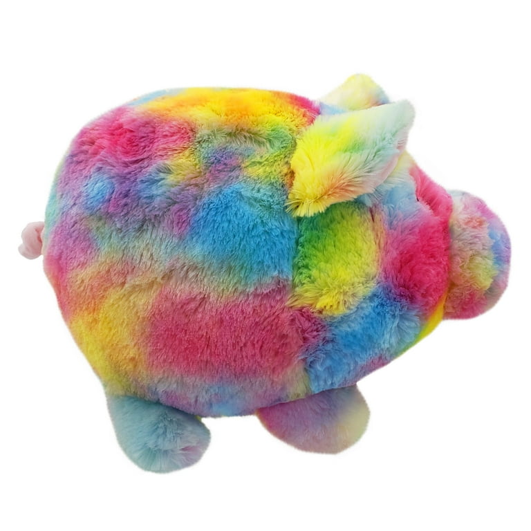 Jumbo plush piggy bank rainbow online