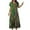 Green, variant on Dresses Women Ndbuld Women's Striped Color Blocked Short Sleeved Round Neck Loose And Elastic Comfortable And Casual Worn On The Outside And Inside With A Dress Green XL