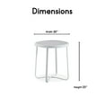 thumbnail image 3 of Millwork Holdings,. Co Inc Elle Decor Mirabelle Outdoor Side Table, White, 3 of 5