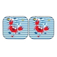thumbnail image 7 of Kll Red Funny Crab On Blue Stripe Windshield Sun Shade 2-Piece Foldable Car Front Window Sunshade For Most Sedans Suv Truck - Auto Sun Blocker Visor Protector Blocks Max Uv Rays - Medium, 7 of 7