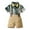 Green, variant on RTKFRFLM Boys Gentleman Clothing Set, Plaid Shirt with Bowtie and Suspender Shorts 3-Piece Outfit