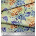 thumbnail image 2 of Soimoi Viscose Chiffon Fabric Flower & Leaves Watercolor Print Fabric by The Yard 42 Inch Wide, 2 of 3