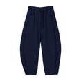thumbnail image 6 of GILIGEGE Women's Barrel Leg Sweatpant Drawstring Elastic Waisted Wide Leg Pants Casual Cotton Palazzo Baggy Gym Trousers Drawstring Sweat Pants with Pockets Casual Loose Sweat Pants Lounge Pant, 6 of 8