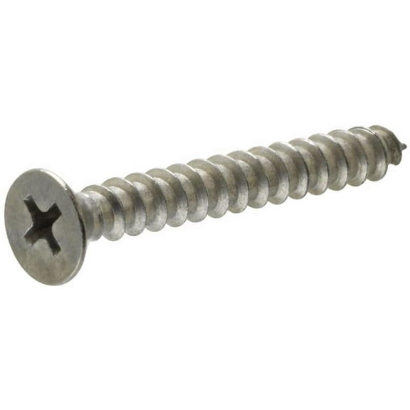 Hillman 823478 8 x 3 in. Phillips Flat Head Sheet Metal Screws Stainless Steel - Box of 50