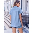 thumbnail image 7 of Zeagoo Short Sleeve Blouses for Women Summer Tops Collared Button Down Shirts Office Work Clothing, 7 of 7