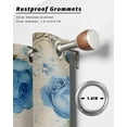 thumbnail image 6 of nqOlkjepod Outdoor Curtains for Patio Waterproof, Happy Father's Day Outdoor Privacy Panels Grommet, Blue Spring Floral Vintage Blackout Outside Curtains for Porch/Cabana/Pergola 54"x108", 2 Panels, 6 of 8