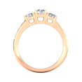 thumbnail image 4 of 1.50 Carat TW Diamond Three Stone Engagement Ring with Side Stones in 14k Rose Gold (G-H, I2), 4 of 5