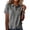 Gray, variant on ZUBKTE Women's Short Sleeve V-Neck Business Casual Work Collared Tops S-2XL