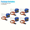 thumbnail image 2 of KEINXS 5 Pcs SG90 Micro Servo Moors 9g Mini Servo Kit Rotation 180° pour Contrôle de Robot RC Hélicoptère Voiture & Bateau, 2 of 6