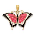 thumbnail image 1 of 14K Yellow Gold Translucent Acrylic Butterfly Pendant, 1 of 2