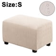 thumbnail image 1 of Housse Extensible pour Pouf, Tabouret de Rangement Pliant, Protège-Meubles, Housse Douce Rectangulaire avec Bas Élastique, 1 of 9