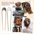 thumbnail image 2 of ColoMX Horquillas para el cabello en forma de U para mujer, horquillas de Metal francesas para el cabello, horquillas para el cabello, moldeadores de moño, Accesorios para peinados para moños, 4 Uds., 2 of 8