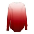 thumbnail image 3 of Eryao Thumb Hole Sweatshirts for Women Tie Dye Long Sleeve Lightweight Tops Casual Spring Crew Neck Loose Fit Tee Shirts Dupes People Free,Red,XXXL, 3 of 5