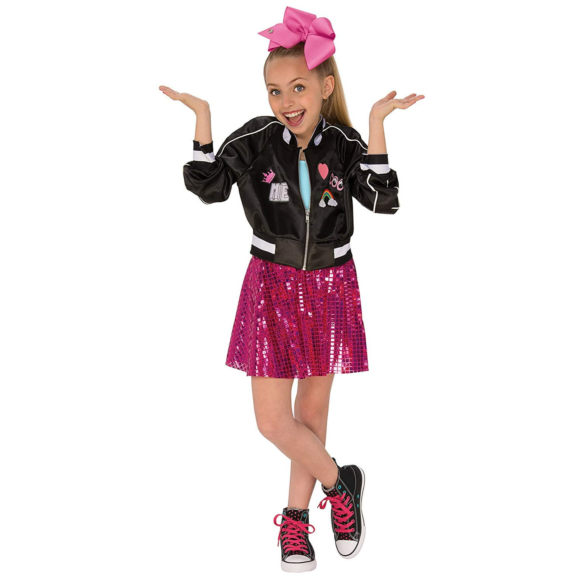 Rubie s JoJo Siwa Bomber Jacket with Skirt and Bow Large Walmart