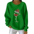 thumbnail image 2 of EchfiProm Womens Cute Merry Christmas Sweatshirts Pullover Sweatshirt Oversized Festive Cat Print Long Sleeve Shirts for Women Xmas, 2 of 3