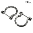 thumbnail image 3 of 31mm U Shape Horseshoe D-Rings Zinc Alloy Electroplated Black 2 Pack, 3 of 5