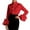 B Red, variant on Womens Button Down Shirt Long Sleeve Dress Shirts Solid Work Blouse with Ruffle and Tie Detail White L