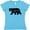 Aqua, variant on California Black Bear Silhouette Women's V-Neck T-Shirt
