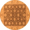 thumbnail image 1 of Ahgly Company Indoor Round Oriental Orange Traditional Area Rugs, 8' Round, 1 of 4