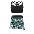 thumbnail image 2 of vastwit Girls Tankini Set 2 Piece Bathing Suit Beach Sports Swimsuit Athletic Swimwear Beachwear Black 8, 2 of 5
