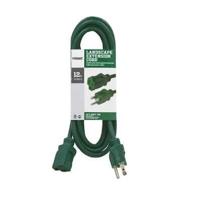 

Prime Outdoor 12 ft. L Green Extension Cord 16/3 SJTW