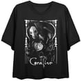 thumbnail image 4 of Coraline Other Mother & Coraline Women's Black Crew Neck Short Sleeve Crop Top - Large, 4 of 7