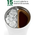 thumbnail image 4 of 2-in-1 Hot & Cold Vacuum Insulated 30oz Tumblers, Stainless Steel Dual Chamber, Leak-Proof, BPA-Free, Fits Cup Holder, Travel Coffee Mug, Split Cup, 2 Drink, 2 Sides, Coffee & Water, 4 of 14