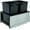 Stainless Steel / Black, variant on Rev-A-Shelf 5Lb-1835-2 Legrabox 16-1/2"W Built In Pull Out Double 35 Qt / 8.75 Gallon