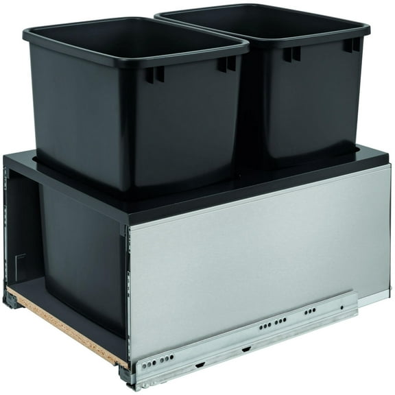 Rev-A-Shelf 5Lb-1835-2 Legrabox 16-1/2"W Built In Pull Out Double 35 Qt / 8.75 Gallon